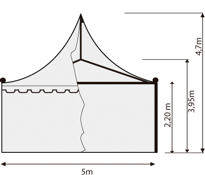 Pagoda 5x5 sin Ventana